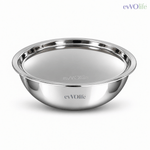 Tri-Ply Stainless Steel Tasra with Lid – Induction & Gas Compatible, No Coating, 5 Year Warranty