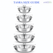Tri-Ply Stainless Steel Tasra with Lid – Induction & Gas Compatible, No Coating, 5 Year Warranty