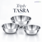 Tri-Ply Stainless Steel Tasra with Lid – Induction & Gas Compatible, No Coating, 5 Year Warranty