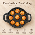 Cast Iron Paniyaram Pan – 9 Pit