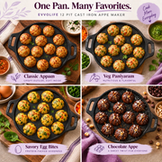 Cast Iron Paniyaram Pan – 12 Cavity, 3.2kg