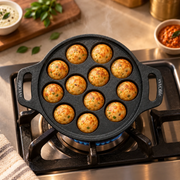 Cast Iron Paniyaram Pan – 12 Cavity, 3.2kg
