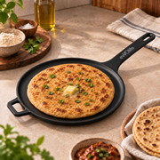 Cast Iron Tawa – 28cm, Long Handle