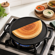Cast Iron Dosa Tawa – Double Handle, 30cm
