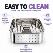 Stainless Steel Paneer Maker Mould 500ml with Lid