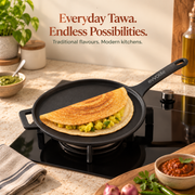 Cast Iron Tawa – 28cm, Long Handle