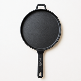 Cast Iron Tawa – 28cm, Long Handle