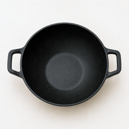 Cast Iron Deep Kadai – 24cm