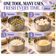 Stainless Steel Round Paneer Maker, 500ml