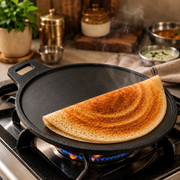 Smooth Cast Iron Dosa Tawa – 28cm, Single Handle