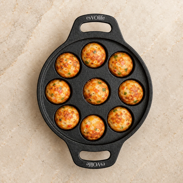 Cast Iron Paniyaram Pan – 9 Pit