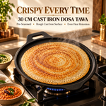 Cast Iron Rough Dosa Tawa – 30cm, Single Handle