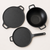 Cast Iron Cookware Set: (30cm)Dosa Tawa+ (28cm)Long Handle Tawa+(24cm) Deep Kadai