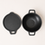 Cast Iron Cookware Set: (24cm)Deep Kadai+ (30cm)Single Handle Rough Dosa Tawa