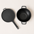 Cast Iron Cookware Set: (28cm)Long Handle Tawa+ (24cm)Deep Kadai